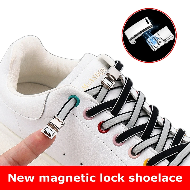 No Tie Shoelaces For Sneakers Magnetic Shoe Laces Without ties Man And Woman Fast Safety Lazy Lace Accessories Rubber band