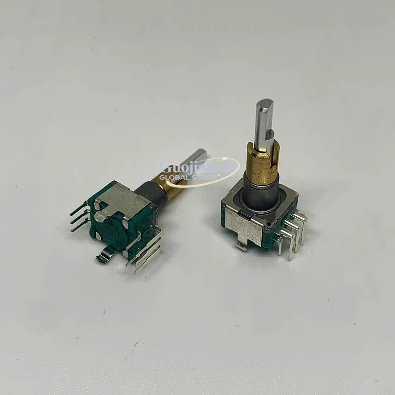 EC11EBB24C03 Dual-Shaft Axis Encoder With Push Button Switch 8Pins 30 Position 15 Pulse Handle 25mm