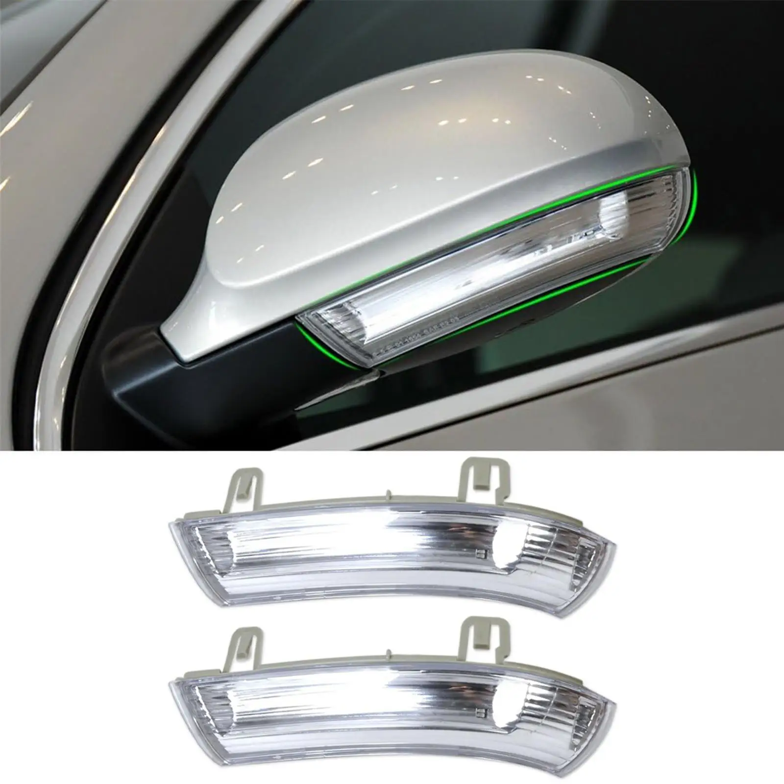 

2 Pieces Mirror Wing Turn Signal Light Side Mirror Blinker Lamp 1K0 949 101 1K0 949 102 Left Right for Passat Sturdy