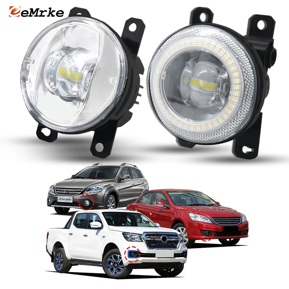 

Светодиодные противотуманные фары 30W для Dongfeng DF6 / ZNA DF6 / Rich 6 DFSK D1 S30 / H30 Cross с ангельскими глазками DRL, аксессуары, пара