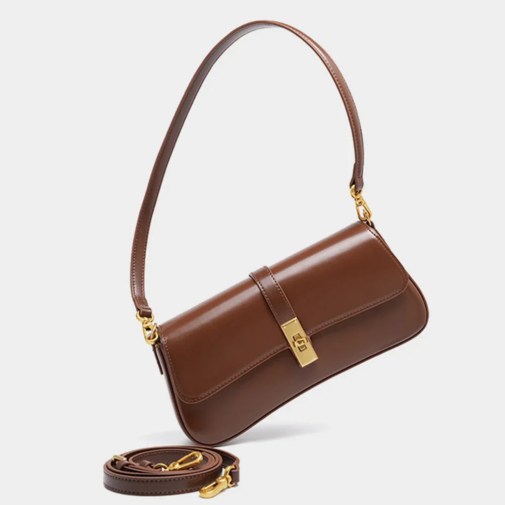 Luxury Brand Crossbody Bags For Women Fashion Design Underarm Bag 2024 French Genuine Leather Shoulder Bag Female Handbag Purses