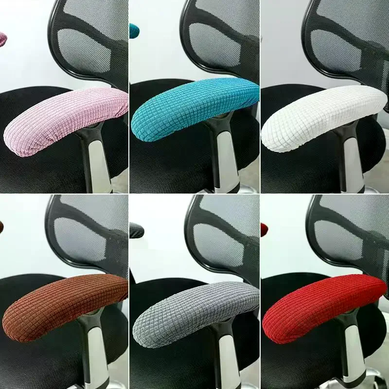[1Pair Waterproof For Office Home Stretch Chair Armrest Covers High Quality Computer Chair Elbow Arm Rest Protector Dustproof]