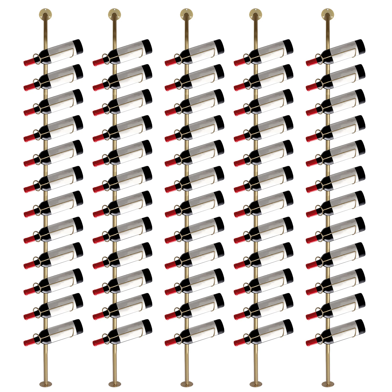 

Wine Rack Wall Mounted for 12 Wine Bottles Space-saving Liquor Bottles Rack 3/6 Pack for Bar Cellars Kitchen Dining Room