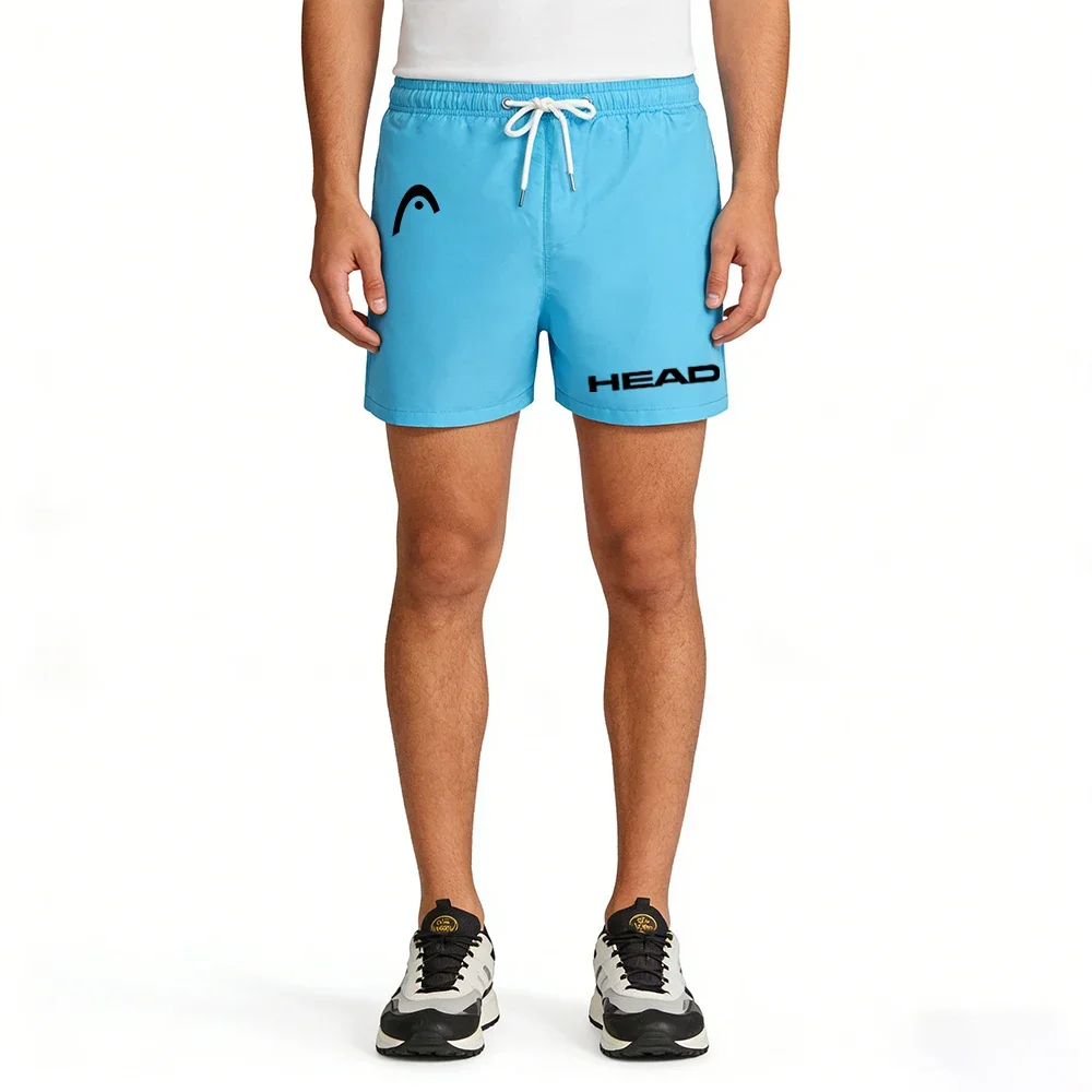 Męskie sportowe szorty plażowe HEAD, wielokolorowe, szybkoschnące i oddychające szorty ze sznurkiem, codzienne…