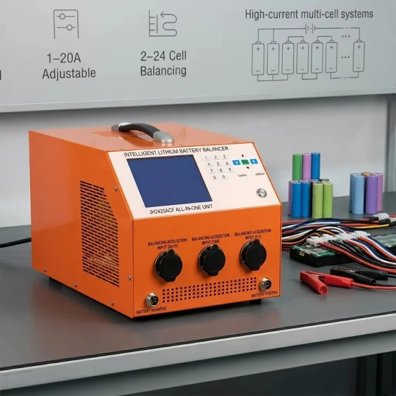 2026 JH-2420A Lithium Battery Intelligent Equalizer with Built-In Active Balancer Charger for Battery Pack 0-100V