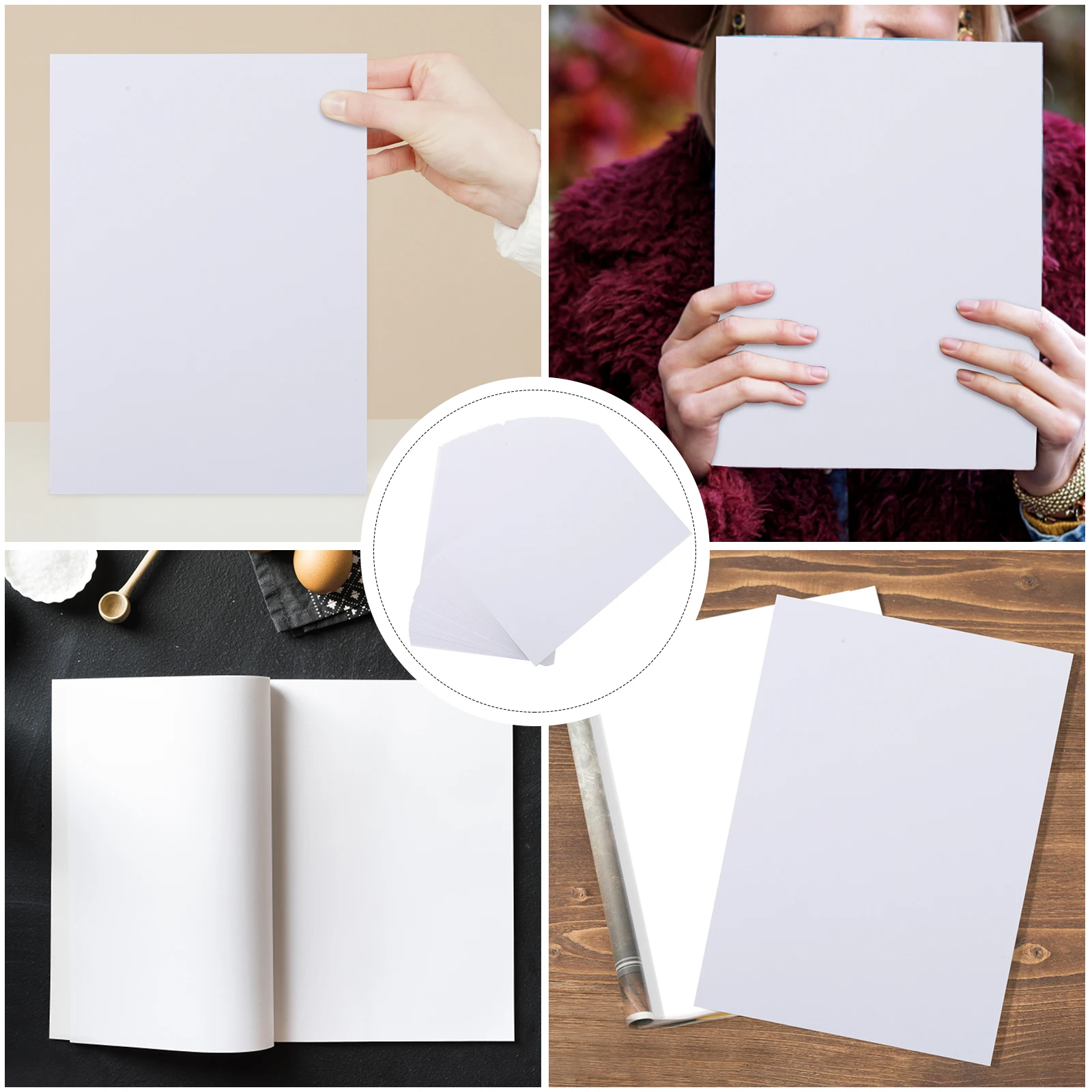 

100pcs Print Photo Paper Coated Waterproof for Printing Creative Colorful Business Cards Recipes Digital Copier