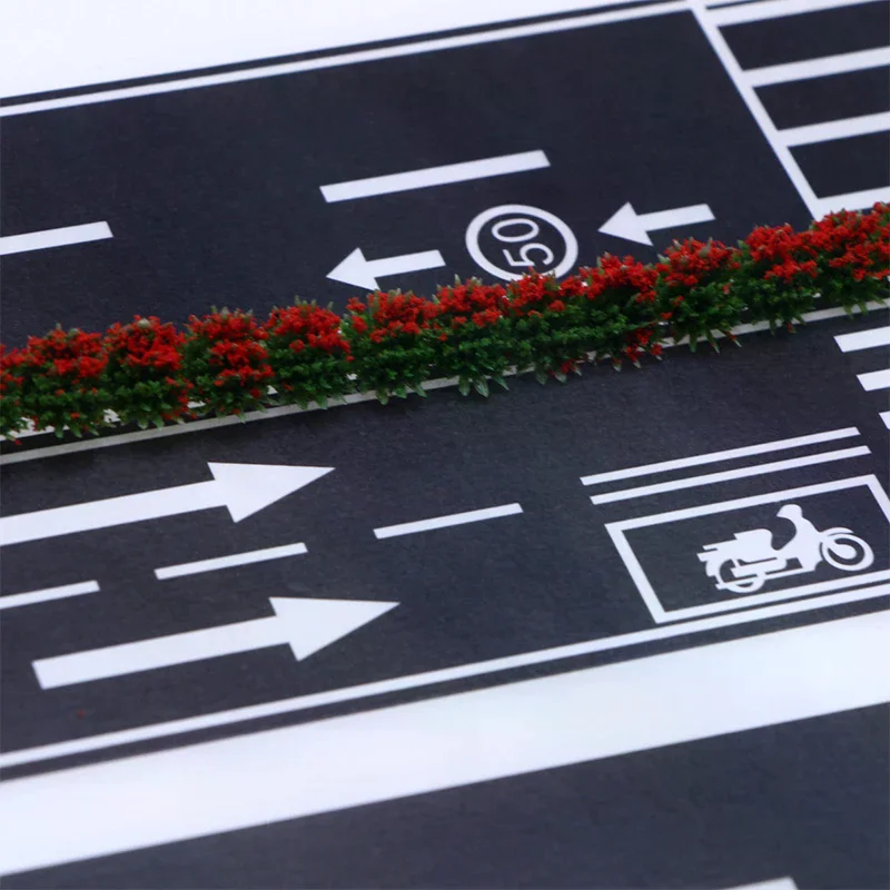 1 لفة 5 متر 1:12 دمية الطريق المرور السكك الحديدية المسار المشهد الشريط ملصق مصغرة وقوف السيارات المشهد منحنى ملصق نموذج لعبة ديكور #4