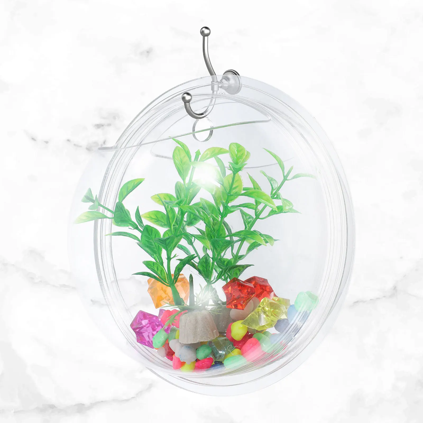 

Wall-Mounted Acrylic Vase Tall Design For Flower Arrangement Home Decor Wall Plant Holder Vintage Style Fish Bowl Wedding