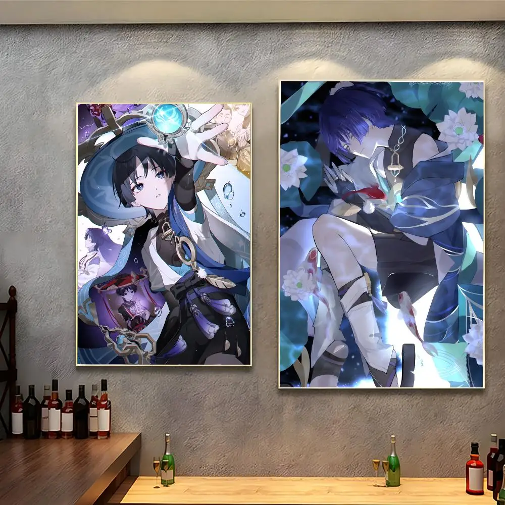 game character G-Genshin Impact-Wanderer Poster Modern Indoor Wall Decor & Aesthetic Home Space Design