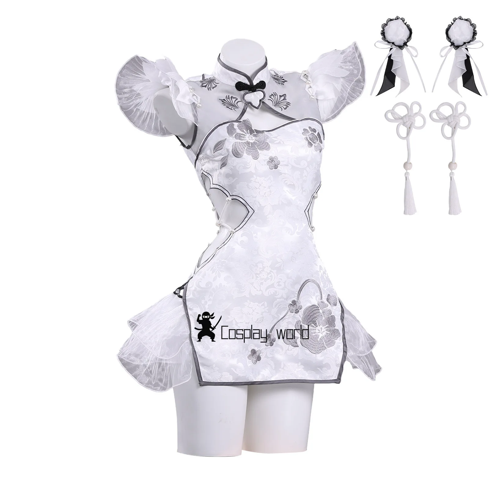 

Game Naraka: Bladepoint Cosplay Costume Anime Yin Ziping Sexy Sweet Cheongsam Dress Uniform Halloween Carnival Party Clothes