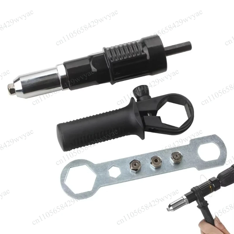 2.4-4.8MM Electric Rivet Tool, 1/4 Inch Hex Shaft Drill Attachment, Quick Connect High Efficiency Rivet Adapter