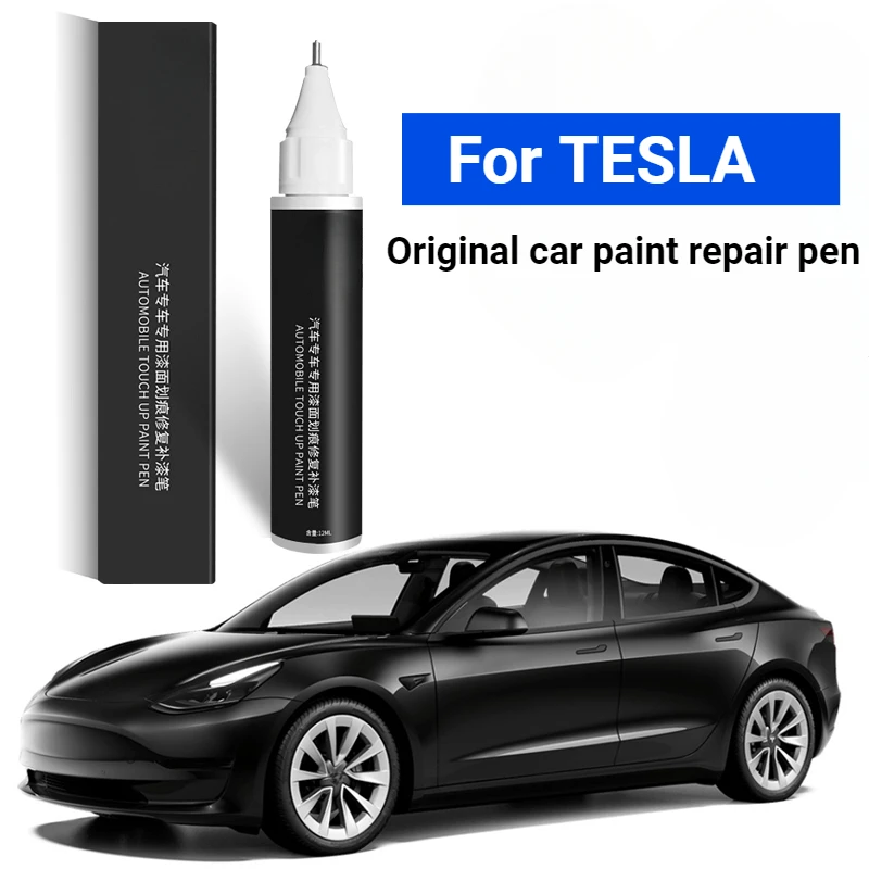 For Tesla Model Y Model 3 Highland 2024 Car Paint Repair Pen Original Black White Car Paint Repair