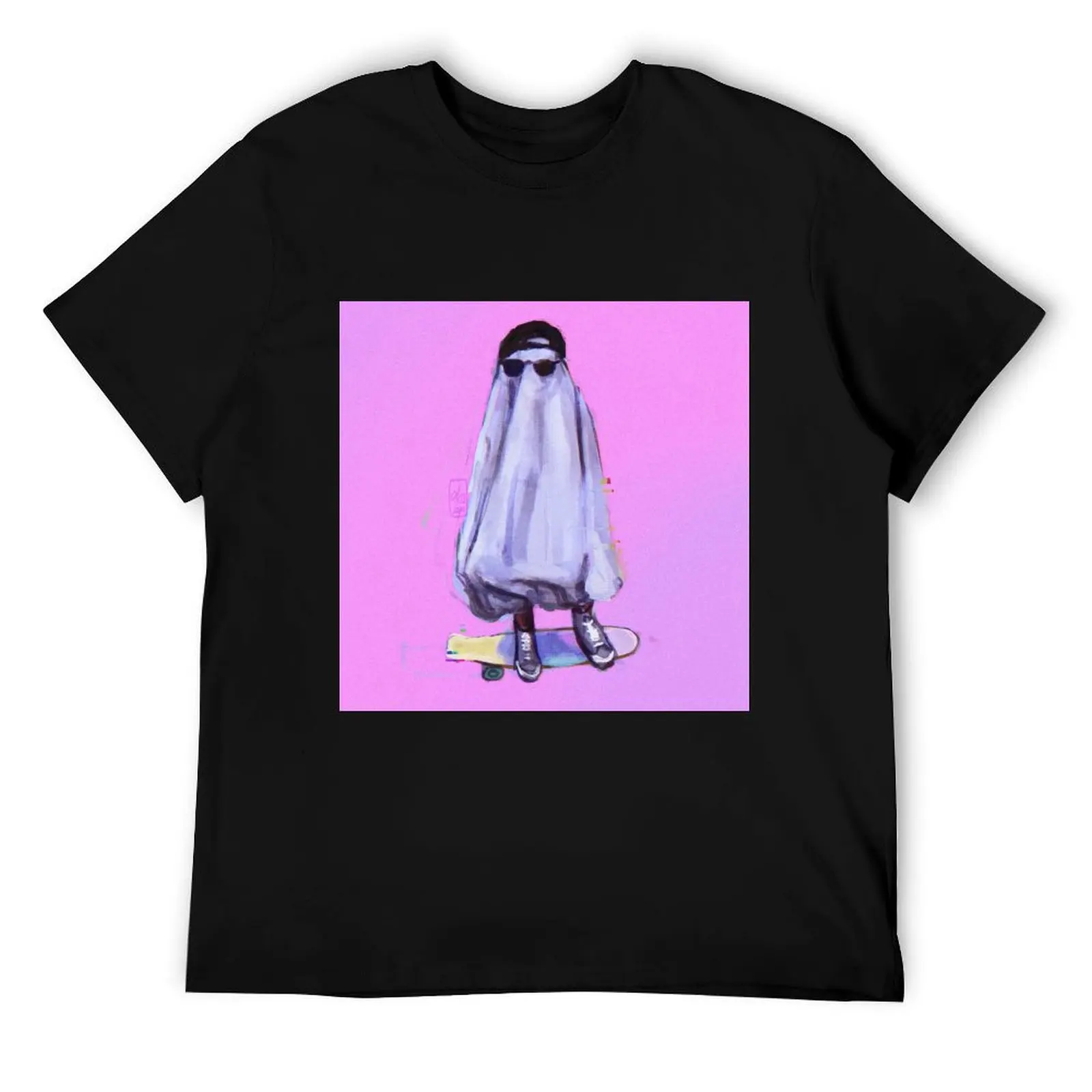 

Крутая футболка с призраком, мужская футболка из 100-процентного хлопка, дизайнерская хлопковая футболка, футболка из 100% хлопка