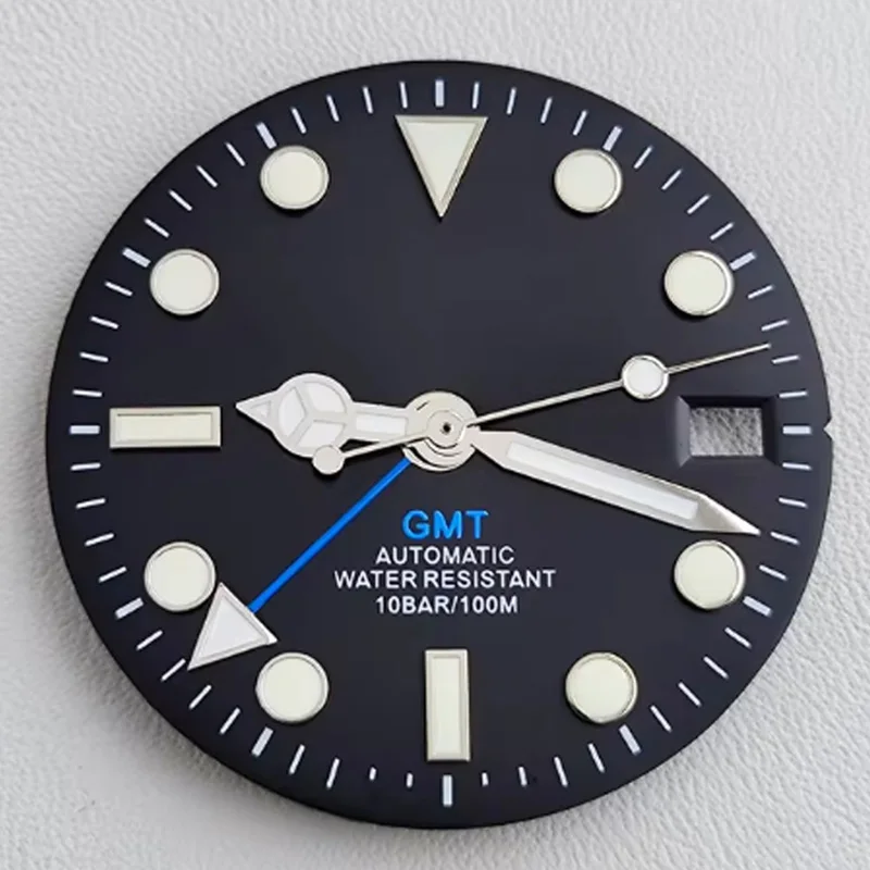 NH34 movement dial spare parts suitable for GMT NH34 movement watches using C3 super strong green luminous dial