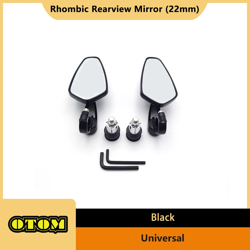 

Motorcycle Universal Rearview Mirror Reflective Rhombic Convex Rear Back View Side Mirror For AVANTIS MOTOLAND BRZ KAYO NC BSE