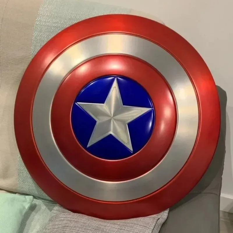 

60cm Full Metal Captain America Shield Perfect Version Unpainted/Painted Weapons Cosplay Costume 1/1 Party Props