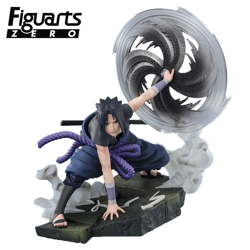 Genuine Original NARUTO Figuarts ZERO Uchiha Sasuke Action Anime Figure PVC 20CM Collectible Model Dolls Statuette Ornament Gift