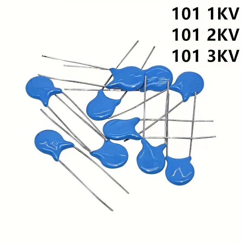 15Values 300Pcs 1KV/2KV/3KV (0.1nF to 22nF) High Voltage Ceramic Disc Capacitor Assorted Kit With Storage BOX