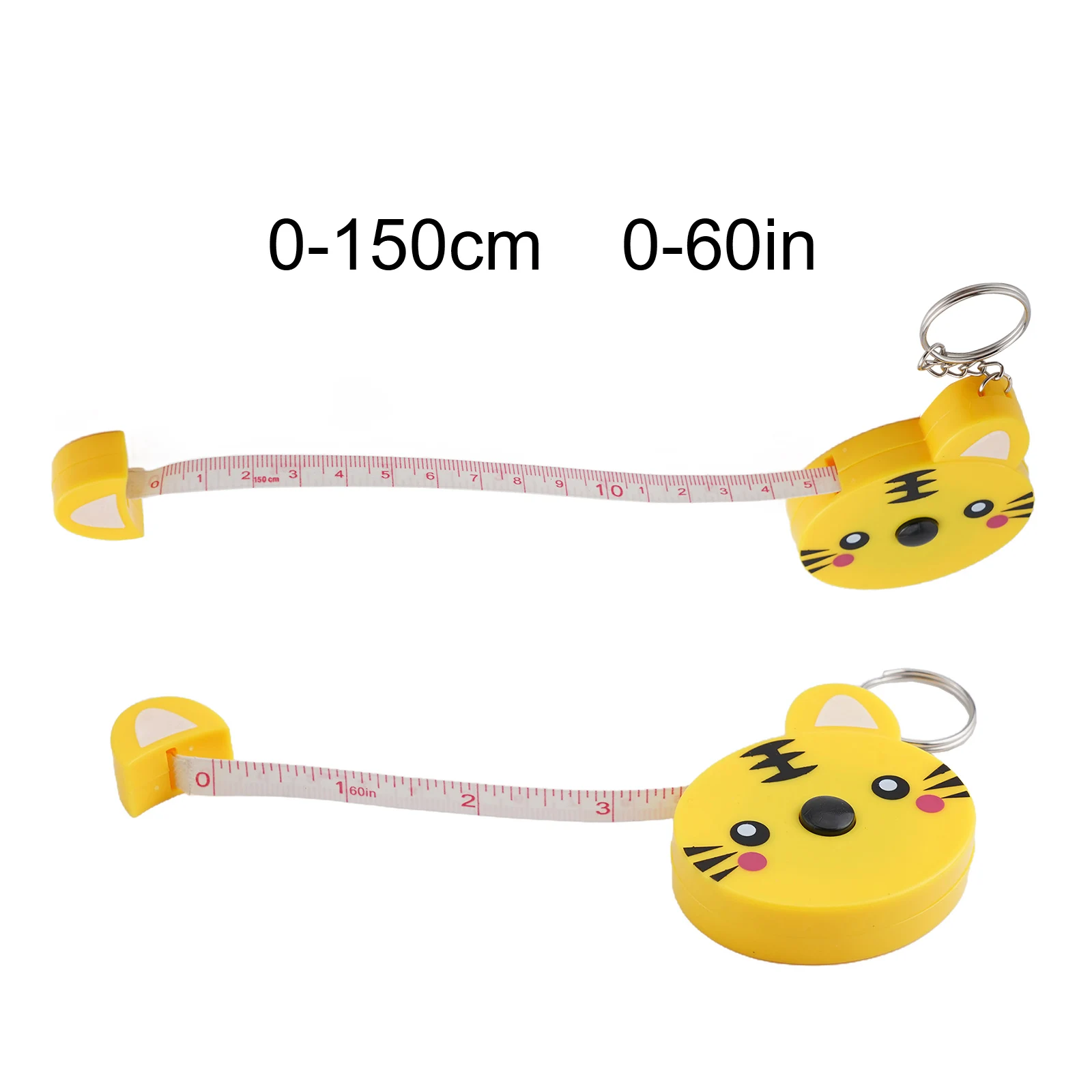 Brand New Cartoon Tape Measure Key Ring Metric Imperial Precise Adorable Automatic Retraction Cute Animal Shape
