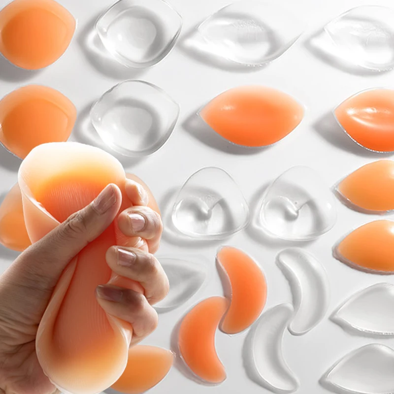 

2pcs Silicone Bra Inserts Breast Pads Sticky Push-up Women Bra Cup Thicker Nipple Cover Patch Bikini Inserts for Swimsuit Gifts