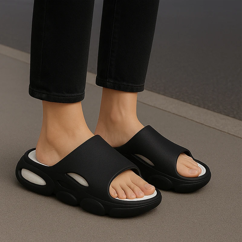 إيفا الرجال الصنادل الصيفية موضة لينة سحابة البيت منصة الشرائح للجنسين في الهواء الطلق عدم الانزلاق أحذية الشاطئ الرجال شباشب حمام