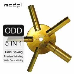 MCDFL ODD Brass Universal Clock Key for Winding Clocks Grandfather Watch Winder 5 Prongs Mechanical Mod Spare Parts Old Watches