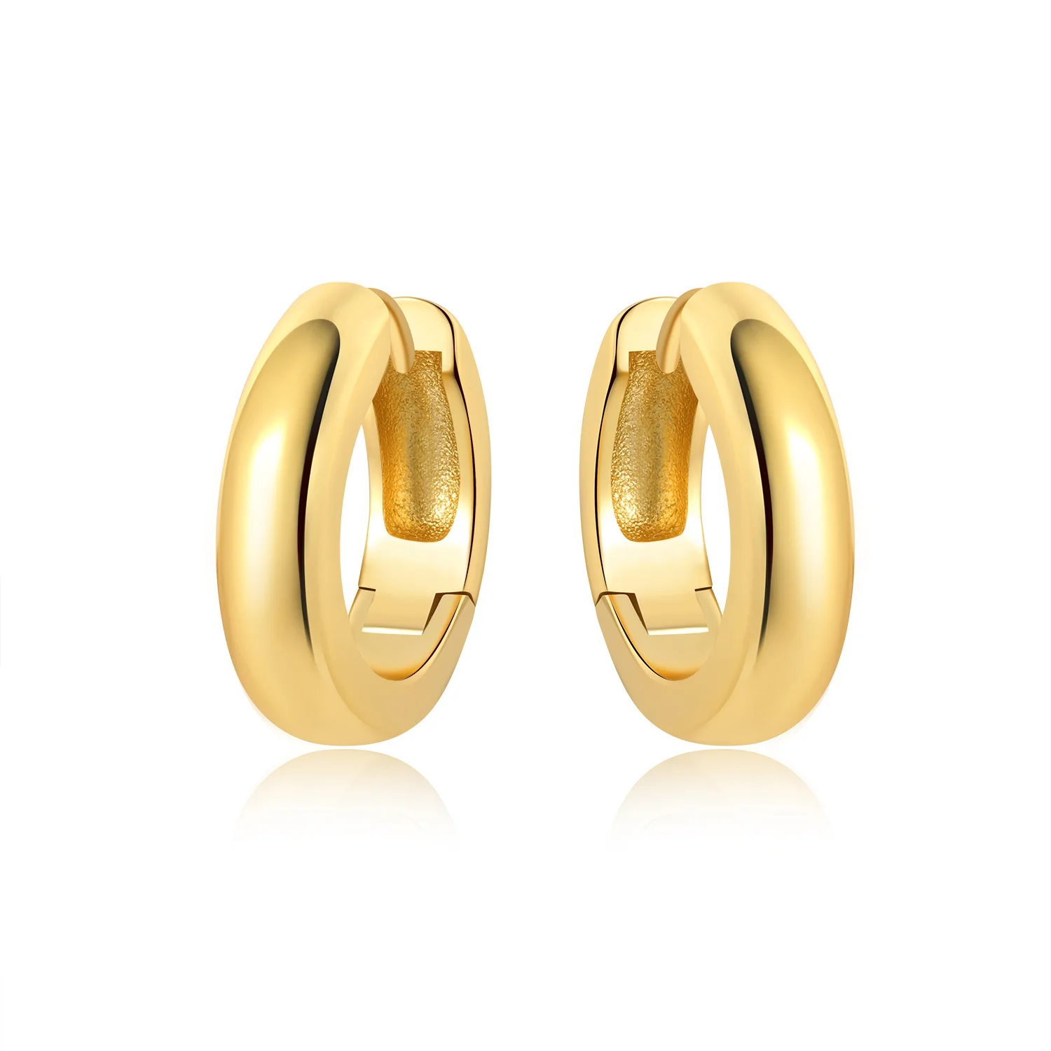 Original 2026 S925 Sterling Silver Zircon 18K Gold Lining Vintage Hoop Earrings for Women Birthday Party Wedding Gift Jewellery image 2