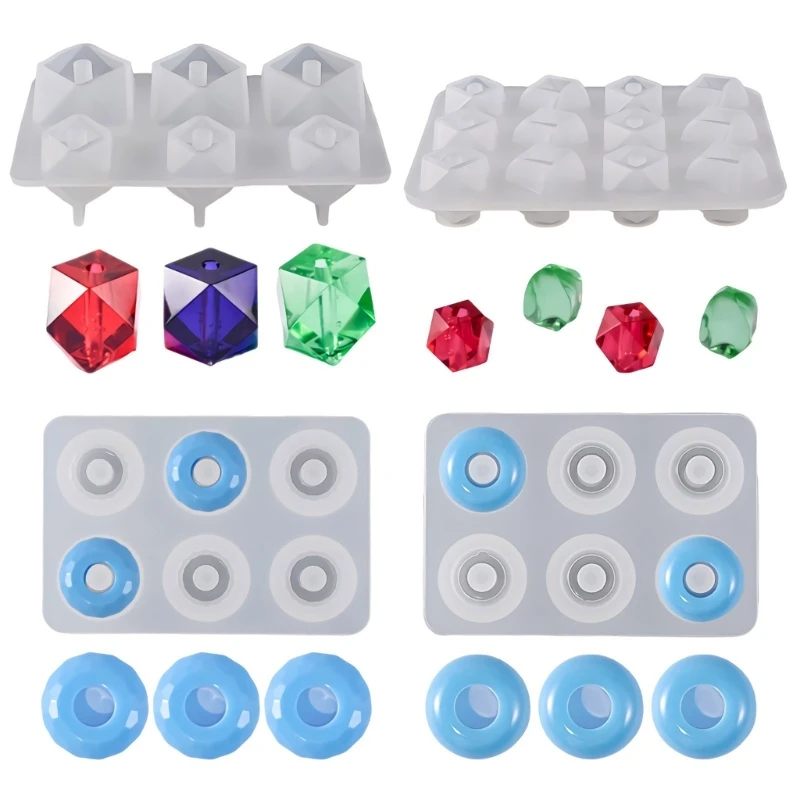 Resin Beads Molds with Hole Silicone Resin Epoxy Molds for Cabochon