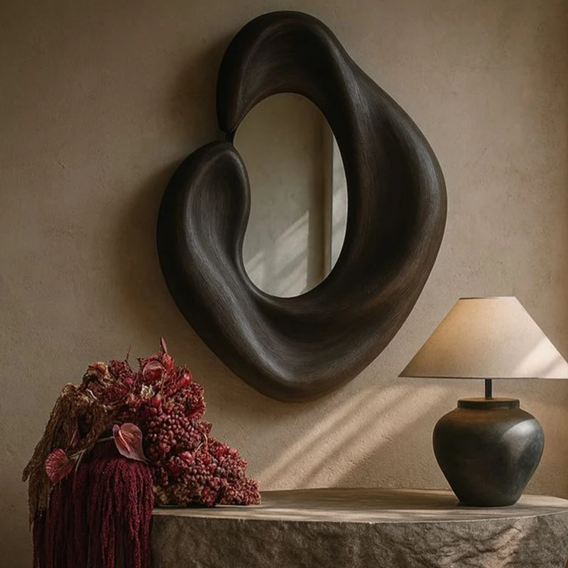 *Modern Nordic Wall Arts Irregular Mirror Vanity House Decor Espejo Decoration Bathroom Decorative Aesthetic Circular Mirrors