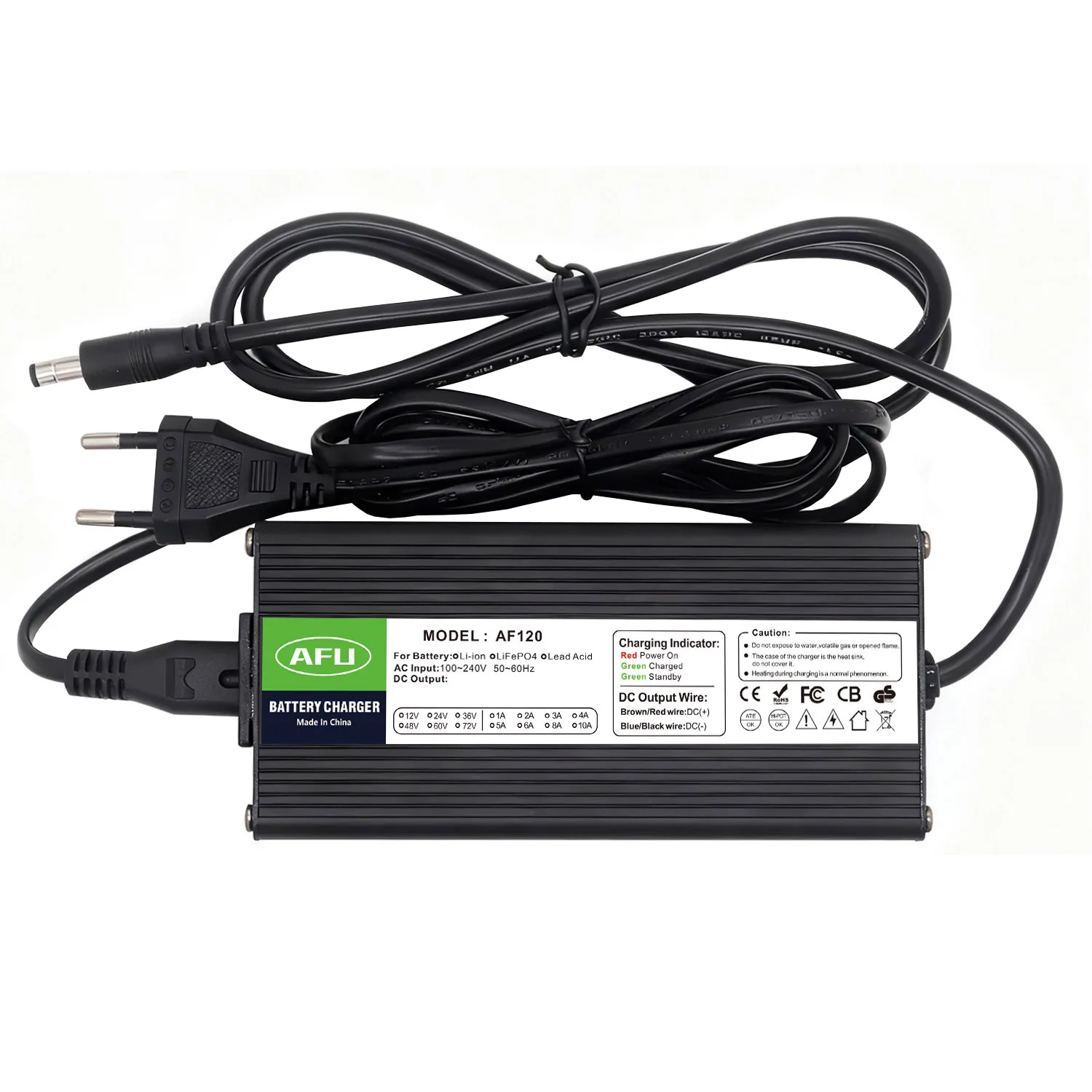 36V 2A Lead Acid Battery Charger Usd For 36V 41.4V 44.1V Lead Acid Fast Charger With aluminum shell