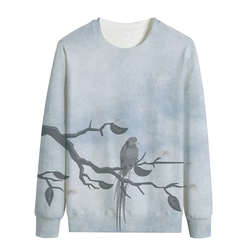 Bird Pattern 3d Printed Sweatshirts for Men and Women Pullovers Harajuku Unisex Tops