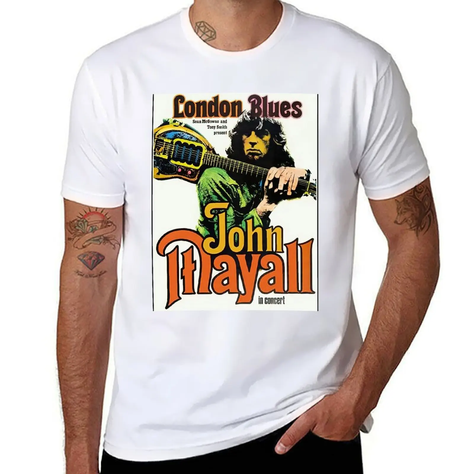 Футболка с обложкой John Mayall London хлопковые футболки мужская футболка из 100% мужские дизайнерские аниме для