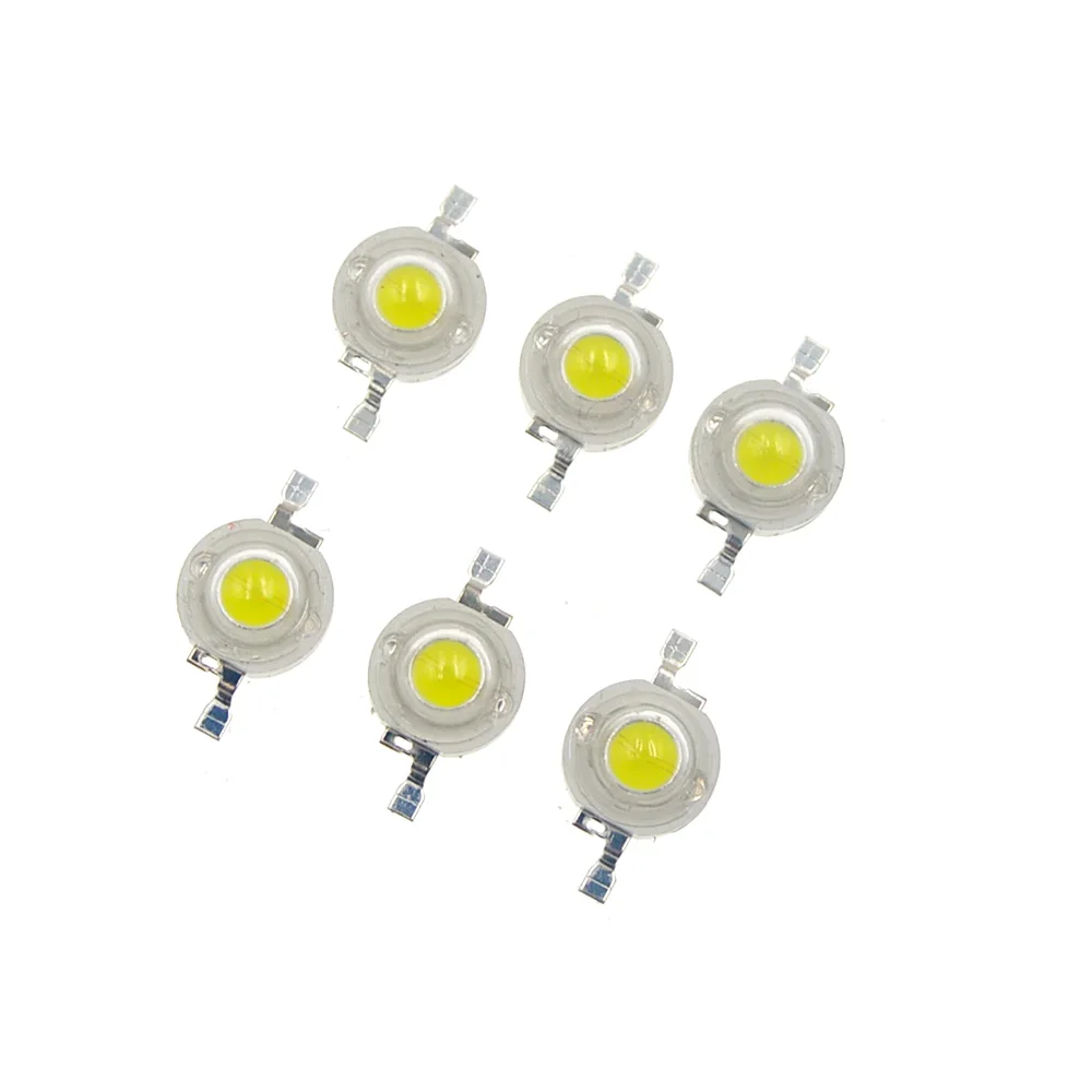 10-100 pz LED COB Chip lampada 1W 3W 3.2-3.6V ingresso 100-220LM Mini LED lampadina diodo SMD per fai da te LED proiettore faretto Downlight