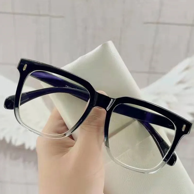 Vintage Oversized Myopia Glasses Women Men Ladies Fashion Anti-blue Near Sight Eyewear Optical Spectacle Eyeglasses 0 To-4.0