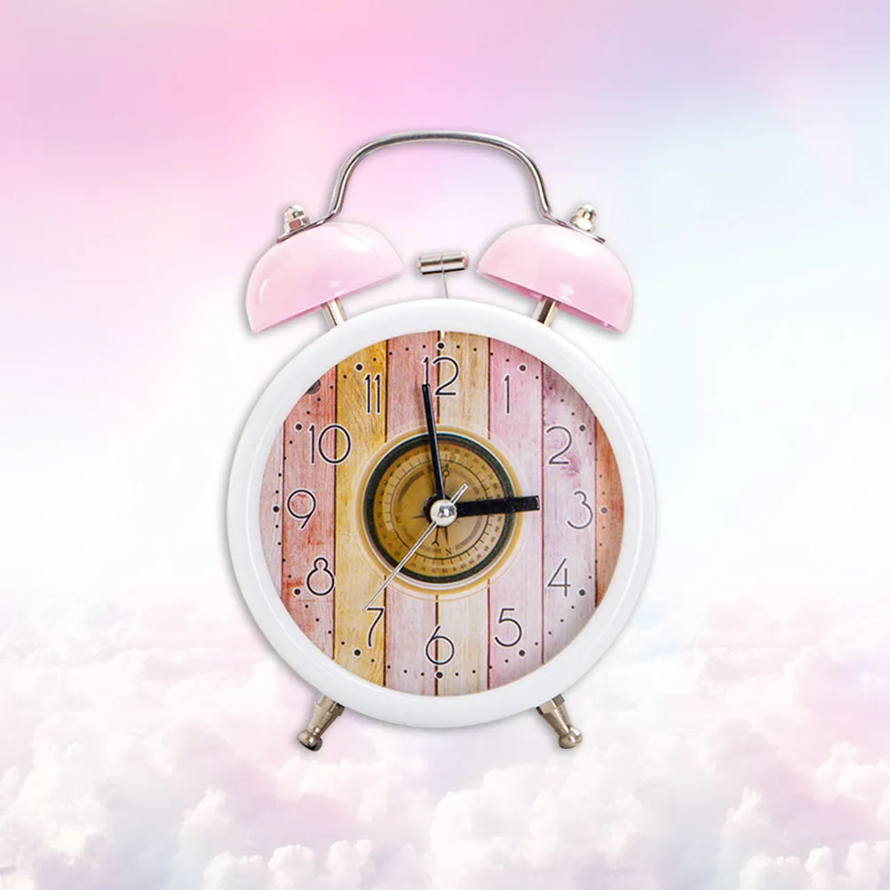 

1pc Cartoon Alarm Clock Candy Colored Round Desktop Clock Creative Home Decor Gift For Without