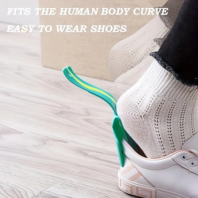 2 pièces/ensemble chaussures paresseuses aide poignée corne de chaussure aide de levage de chaussures pour personnes âgées personnes handicapées chausse-pied en plastique convient à toutes les chaussures