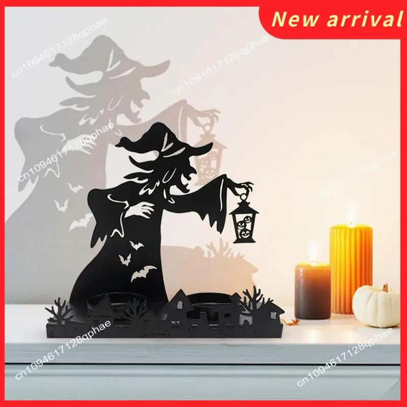 

N89R Interesting Shadow Candlestick Witch Candlestick Retro Decorative Candlestick Horror Home Furnishing