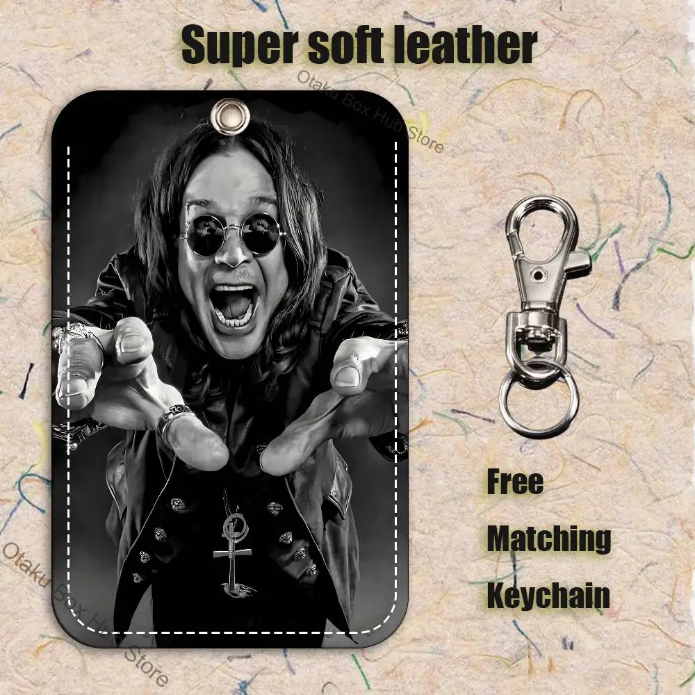 O-ozzy osbourne titular chaveiro para banco titular do cartão de trabalho de negócios cartão de estudante caso protetor cartão de ônibus