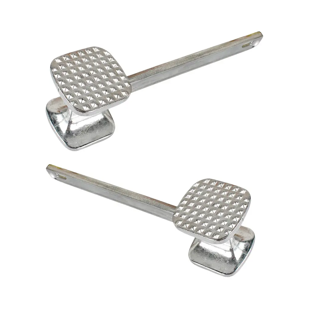 

2 pcs Meat Mallet Aluminum Dual Sided Steak Hammer Tenderizer Tool for Household Use Large Surface Steaks Pounder