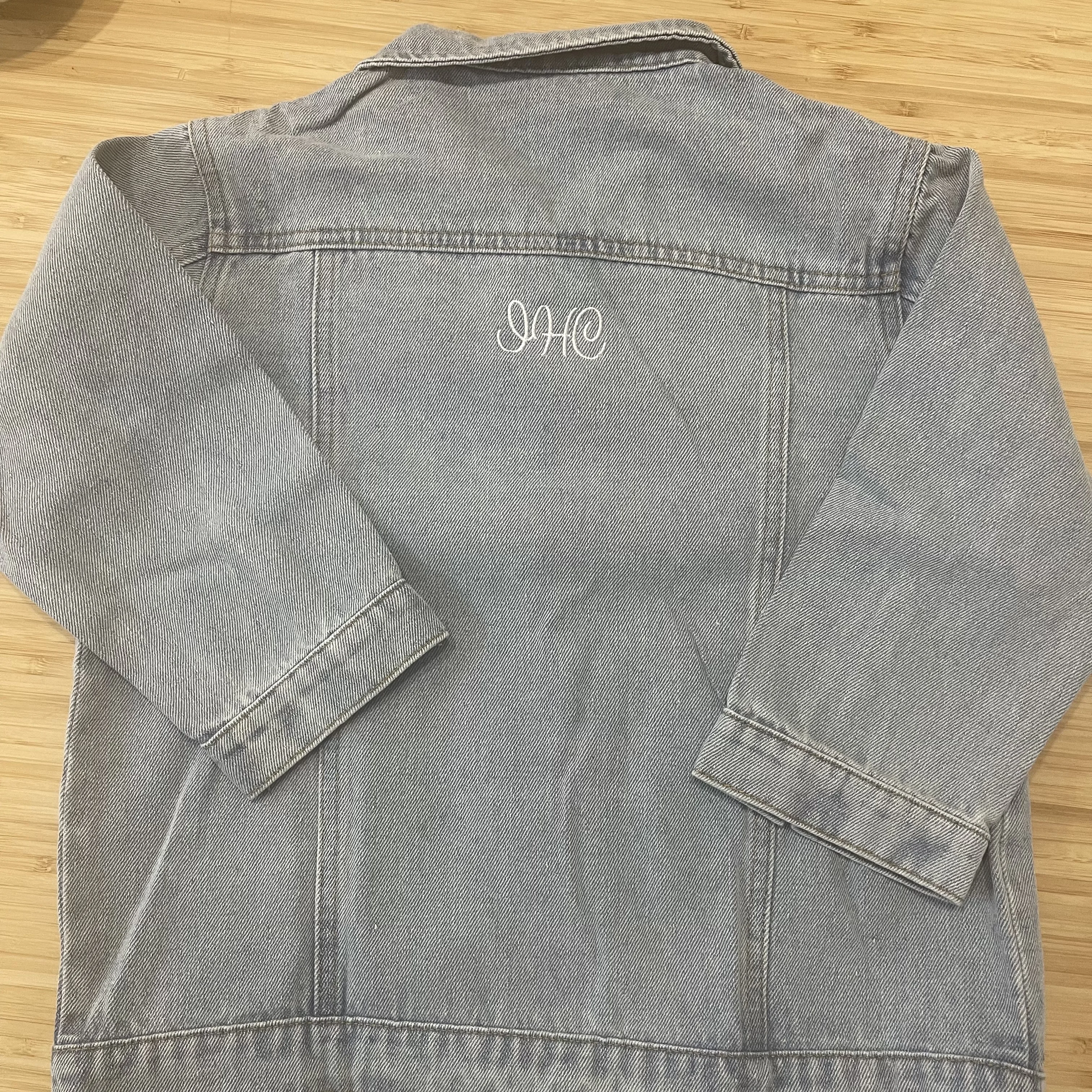 Personal isierte bestickte Jeans jacke, Kinder Kleinkind jacke, benutzer definierte Name Jeans jacke, Hochzeit Blumen mädchen Kinder Jeans jacke