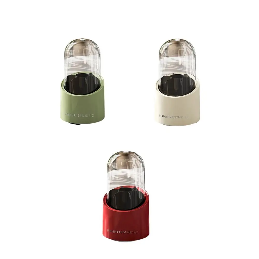 Large Capacity 360° Rotating Makeup Brushes Holder Dustproof Space Saving Cosmetic Storage Box Transparent Cover Waterproof