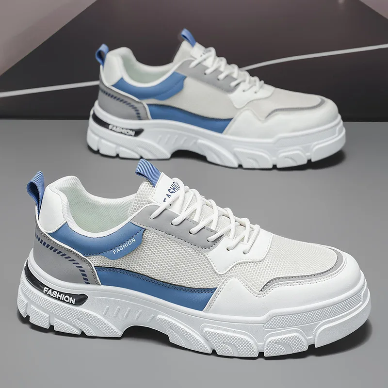 

Men's Spring 2026 Mesh Breathable Sports Leisure Shoes Trend Versatile Thick Sole Board Shoes for Comfort And Style
