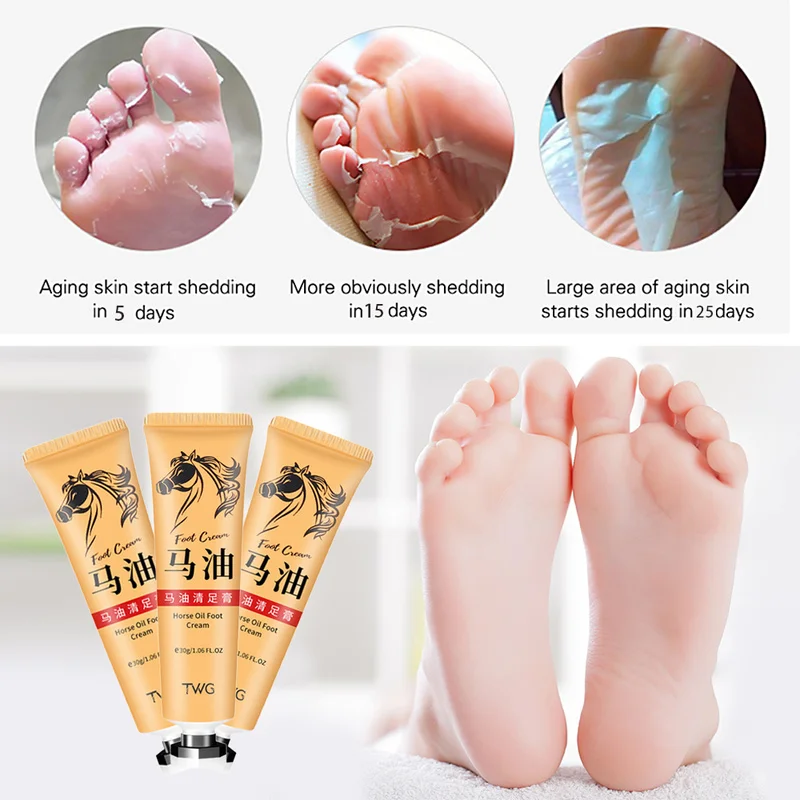 Chống Nứt Chân Kem Gót Chân Bị Nứt Sửa Chữa Kem Dầu Ngựa Mịn Loại Bỏ Da Chết Callus Chống Khô Tay Chân dưỡng Da 30G