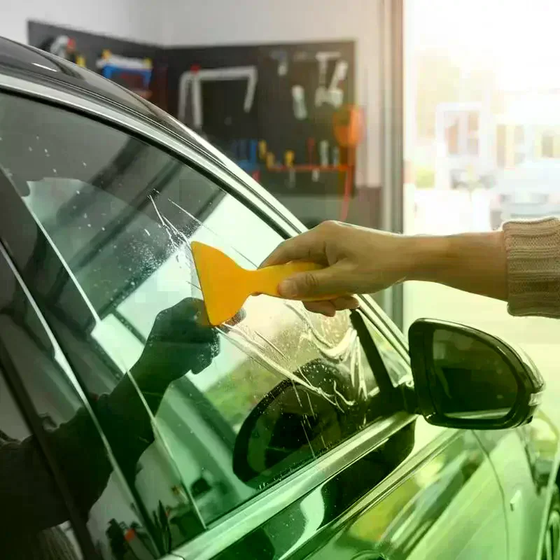 Car Window Tinting Tools Yellow Squeegee Glass Window Film Headlight Film Triangular Squeegee
