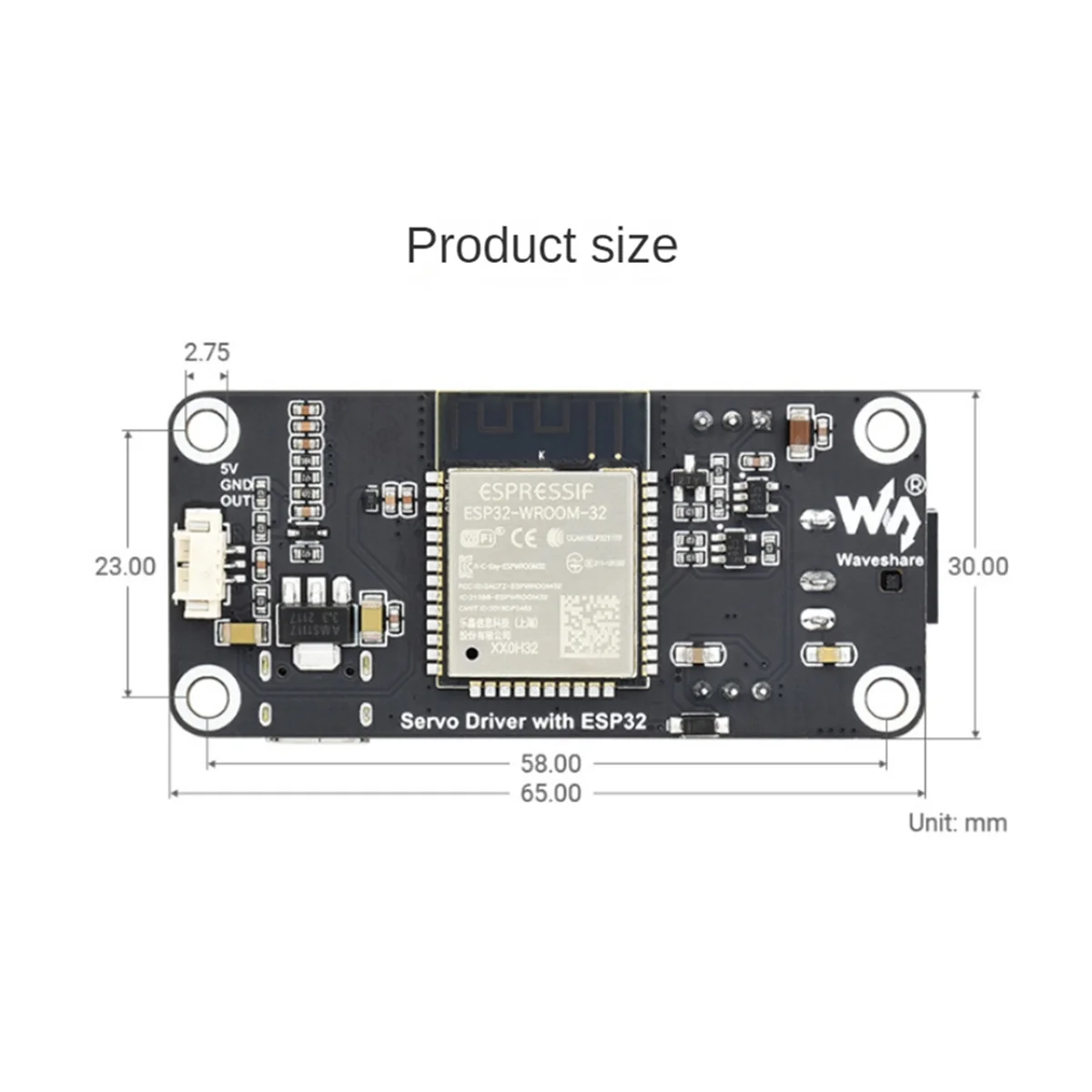 ГОРЯЧИЙ! Плата расширения драйвера сервопривода Waveshare ESP32 с OLED-дисплеем, встроенным WIFI и Bluetooth для сервопривода SC15/ST3215