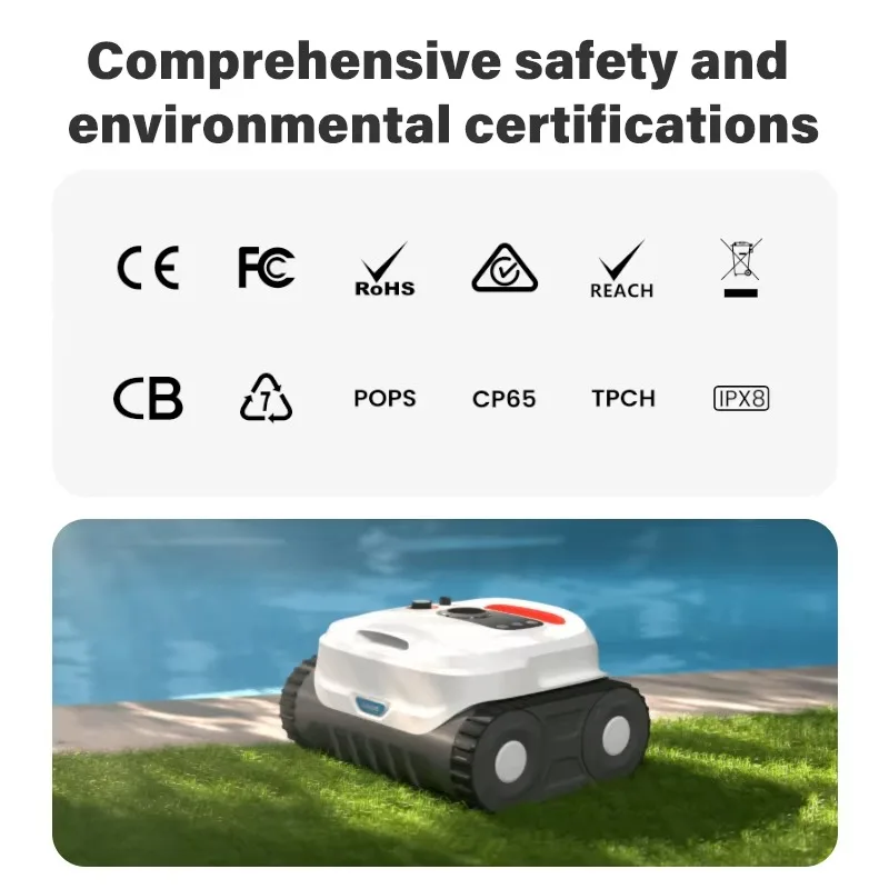 منظف حمام السباحة الآلي اللاسلكي مع التحكم في تطبيق WiFi - روبوت مكنسة كهربائية لاسلكي أوتوماتيكي لتنظيف أرضية حمام السباحة والجدران #6