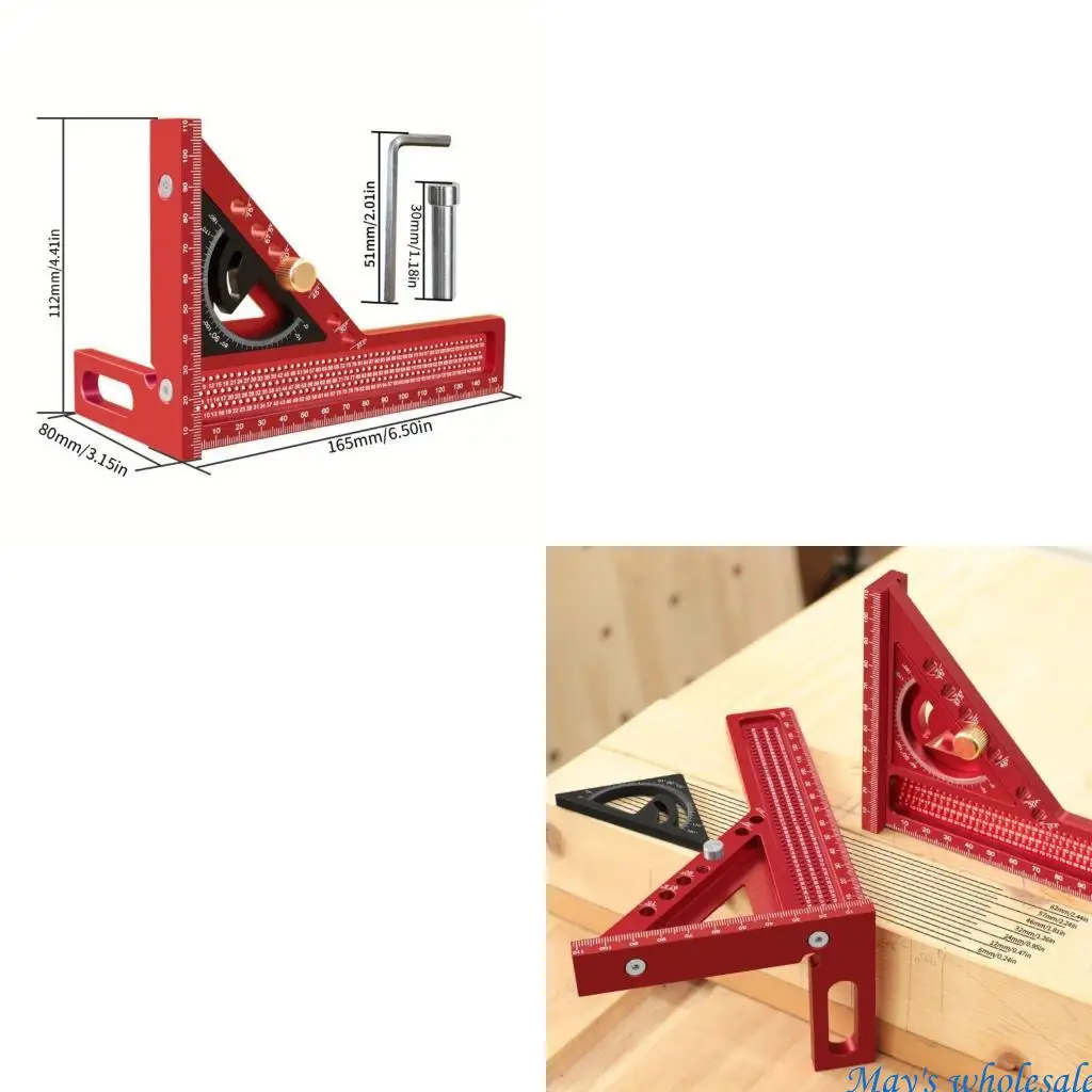 Anodized Aluminum Ruler MultiAngle Measuring Ruler For Industrial Use 448A