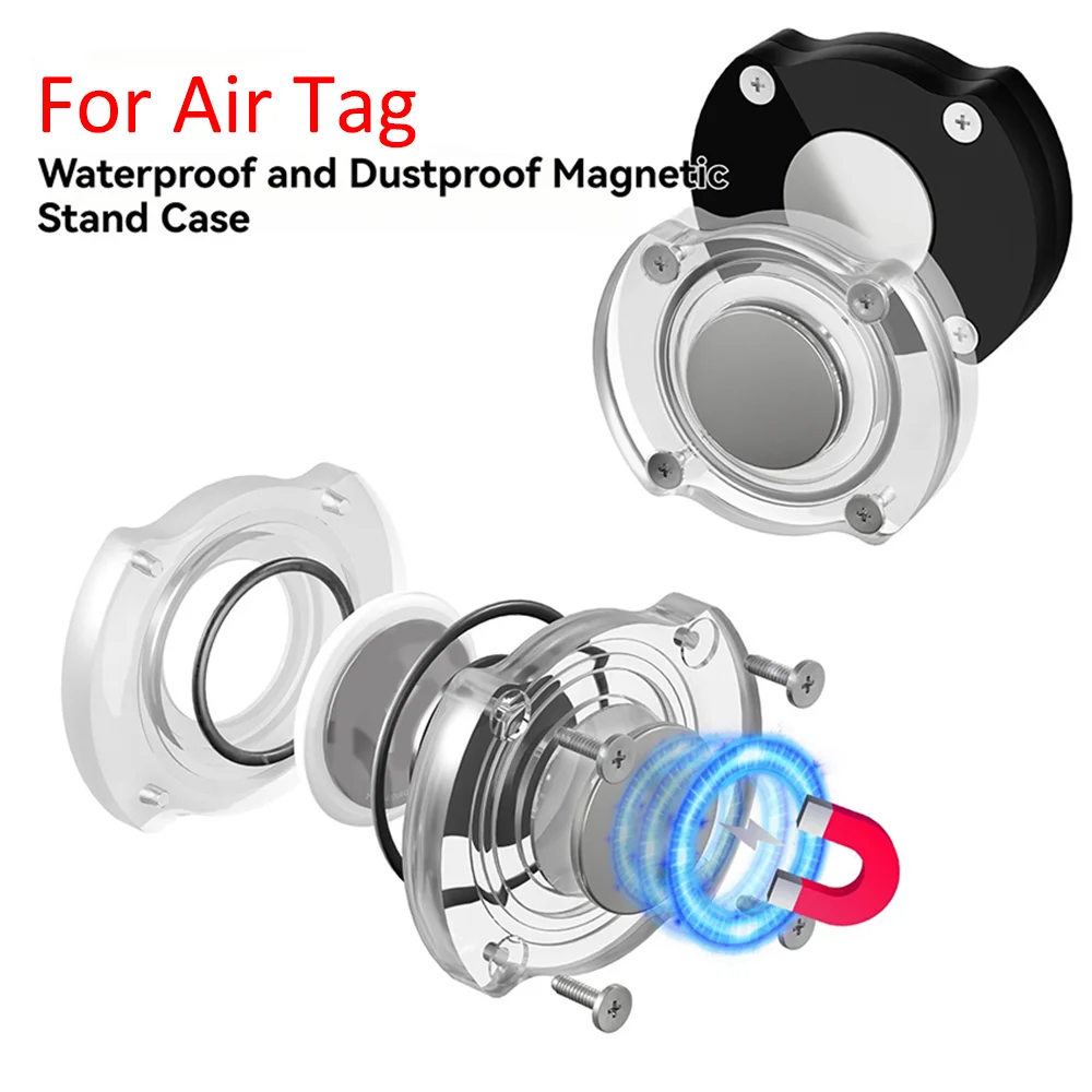 

Water-proof and Dust-proof Magnetic Stand Case Acrylic Storage Case for Air Tag