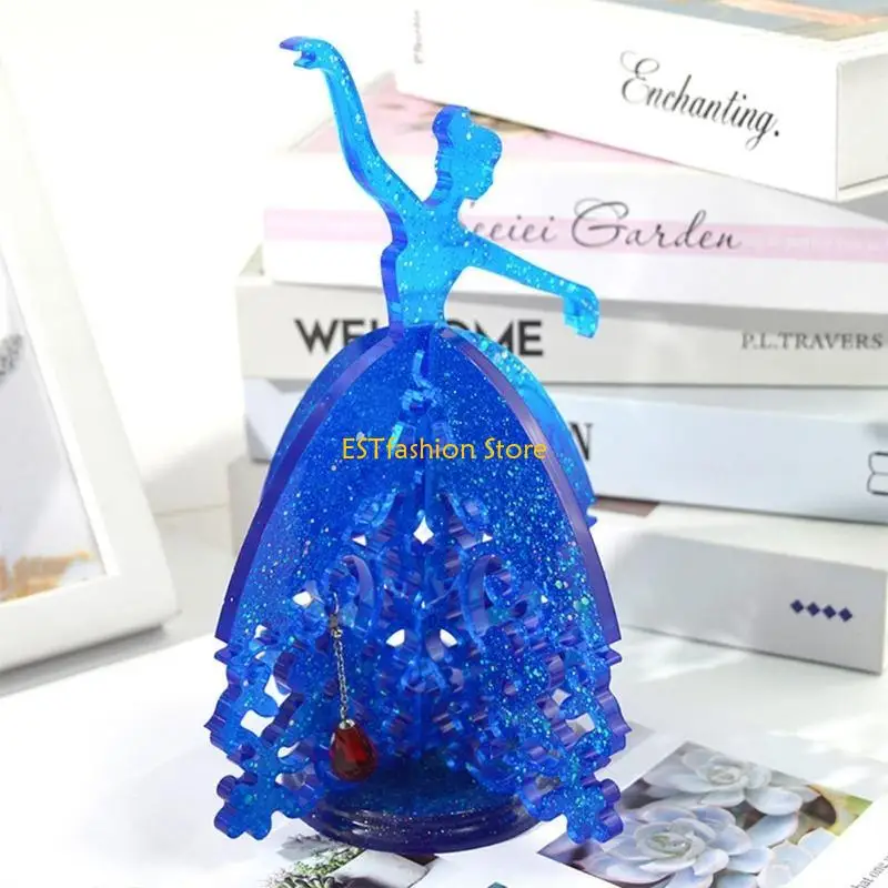 Y5GC Dancing Girl Mold Pendant Resin Silicone Epoxy Resin Mold Craft