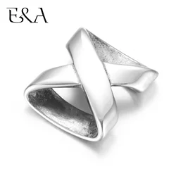 316L Stainless Steel Slide Charms for Bracelet Making Fit 12x3mm Flat Leather Jewelry DIY Slider Beads Accessories Alphabet X
